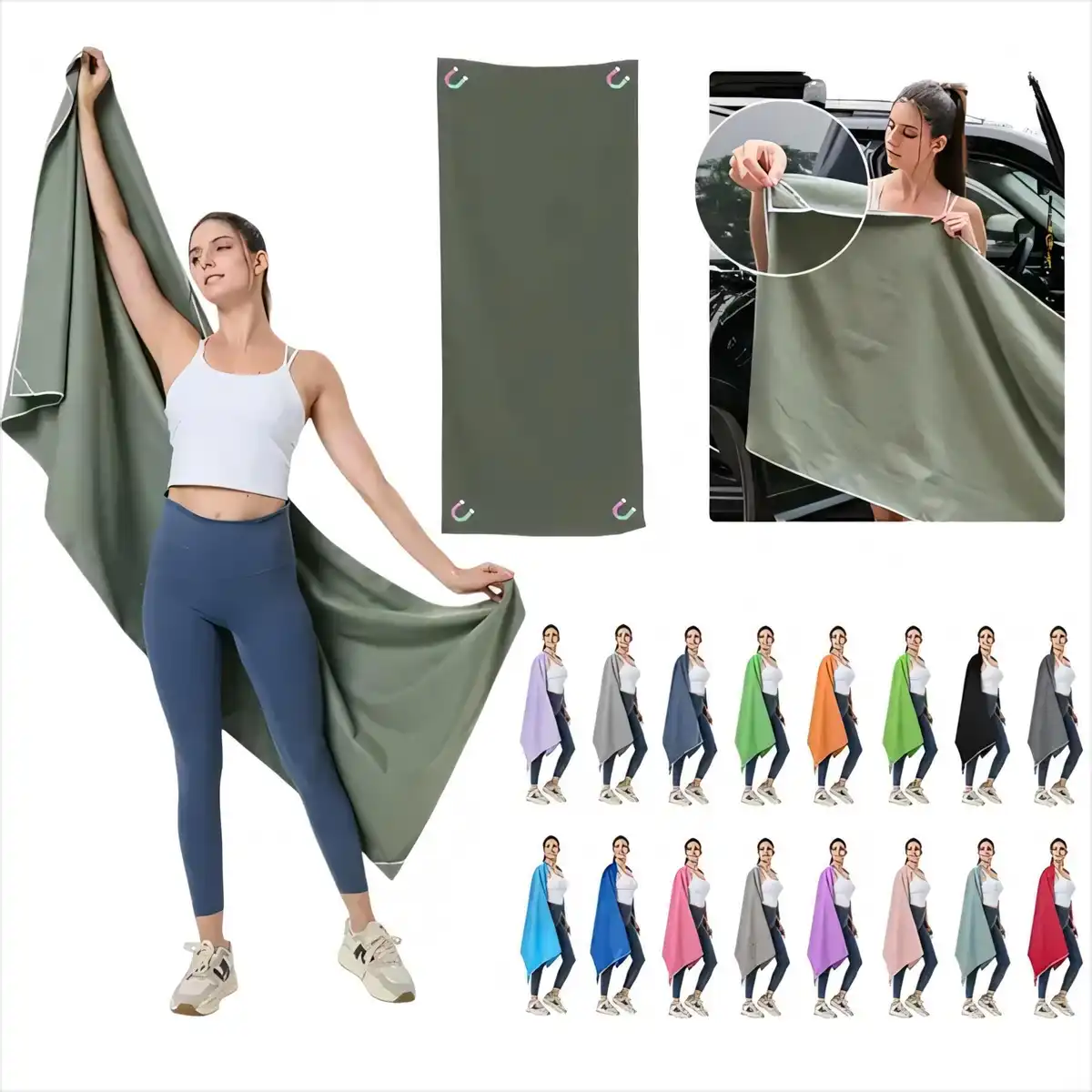 Magnetic Quick Dry Microfiber Towel