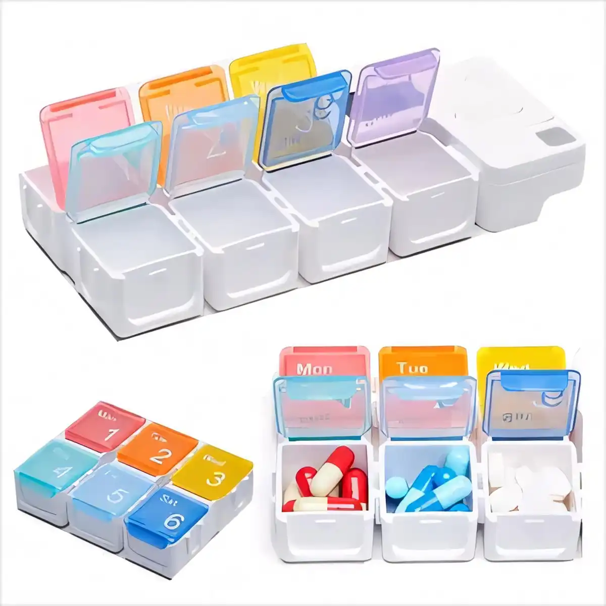 Smart 7 Day Pill Organizer with Alerts product close-up