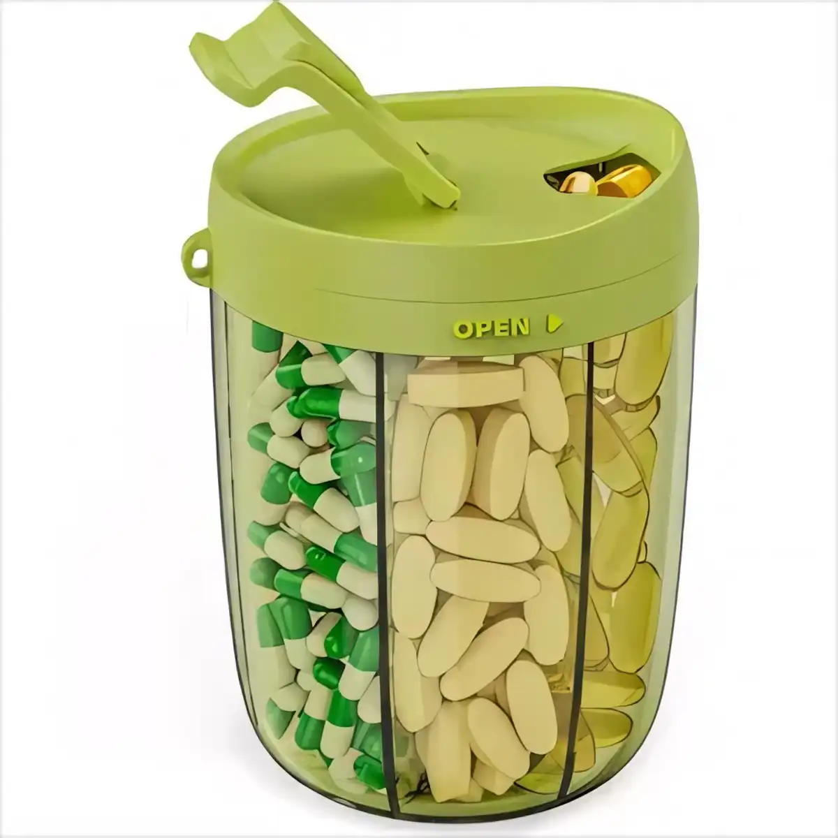 Rotating Pill Organizer with Compartments additional product view