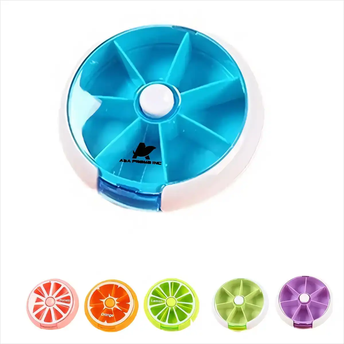 Rotating Pill Organizer with Button