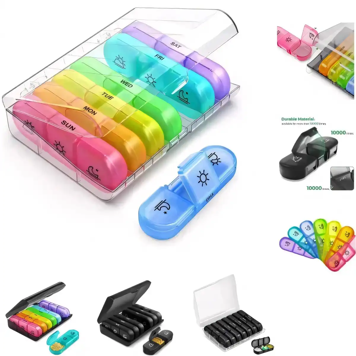Weekly Pill Organizer Travel Case