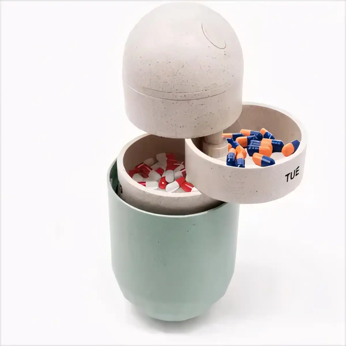 Rotatable Weekly Pill Organizer product close-up