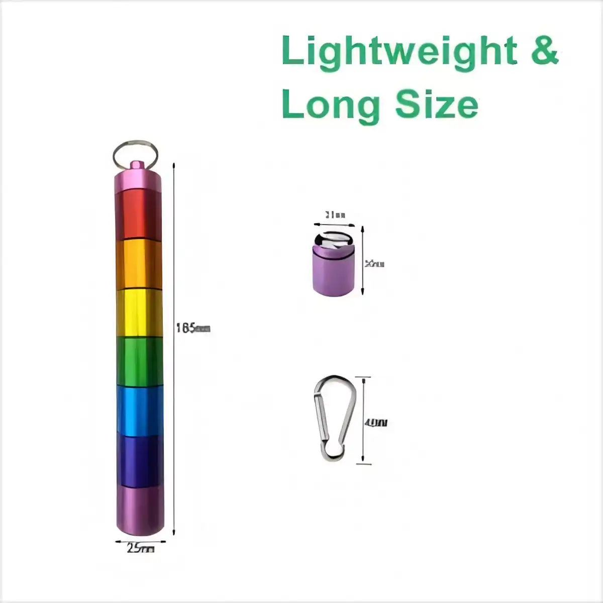 Waterproof Aluminum Pill Organizer Rainbow product detail view