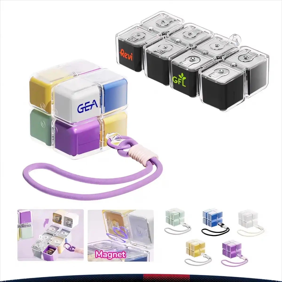 8 Slot Magnetic Pill Box