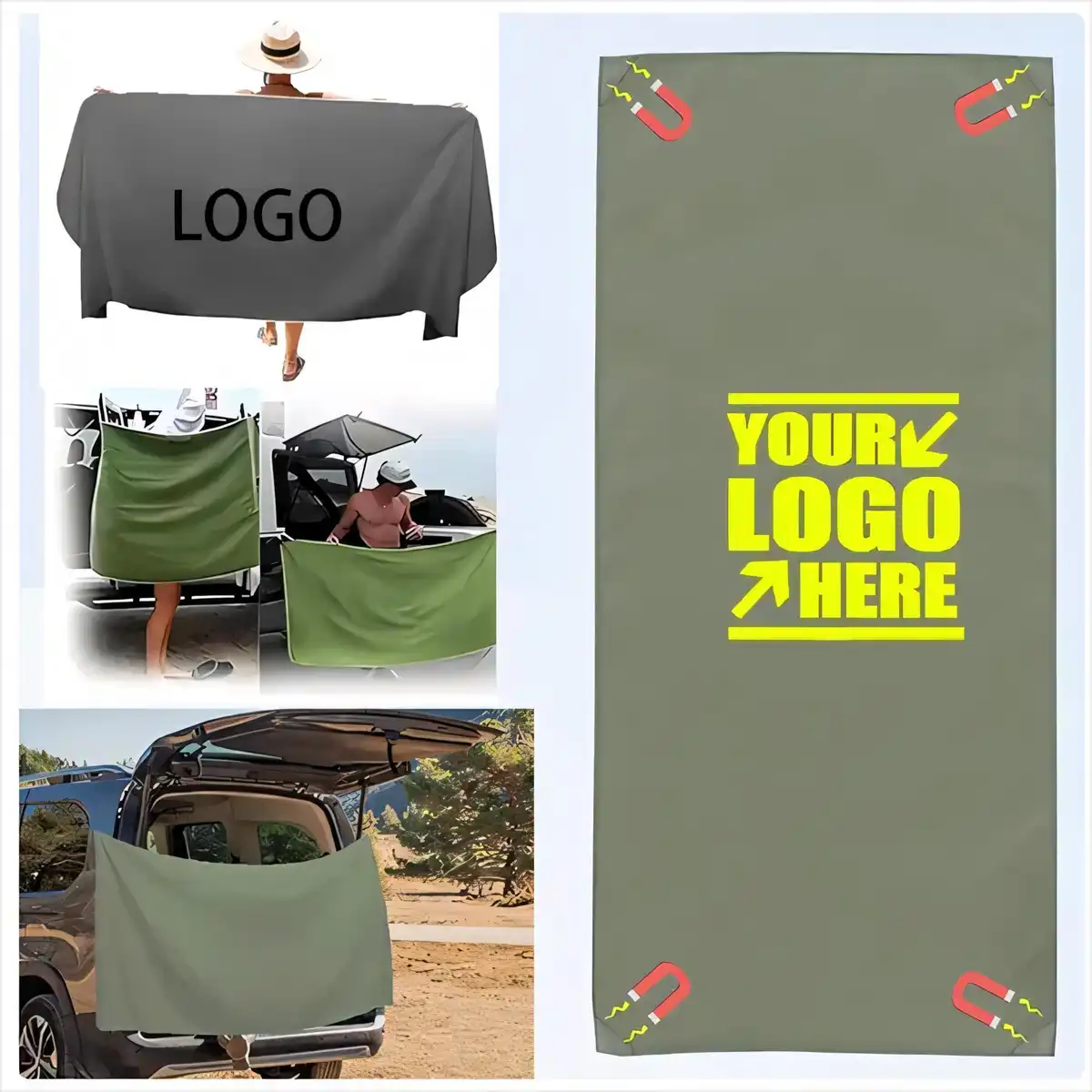 Magnetic Beach Towel Sand Free