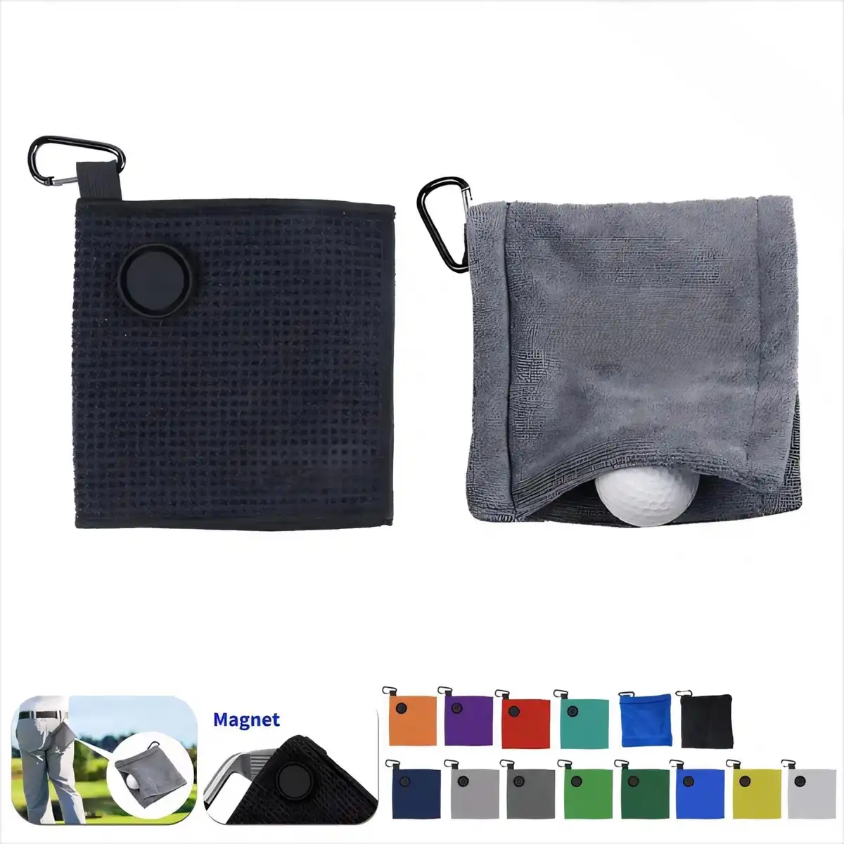 Microfiber Golf Towel with Magnet Clip