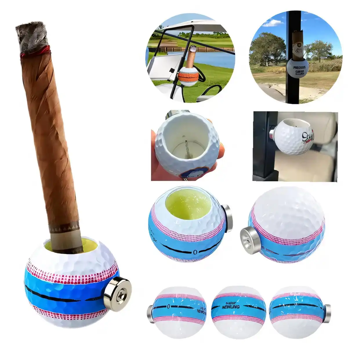 Golf Ball Cigar Humidor Case