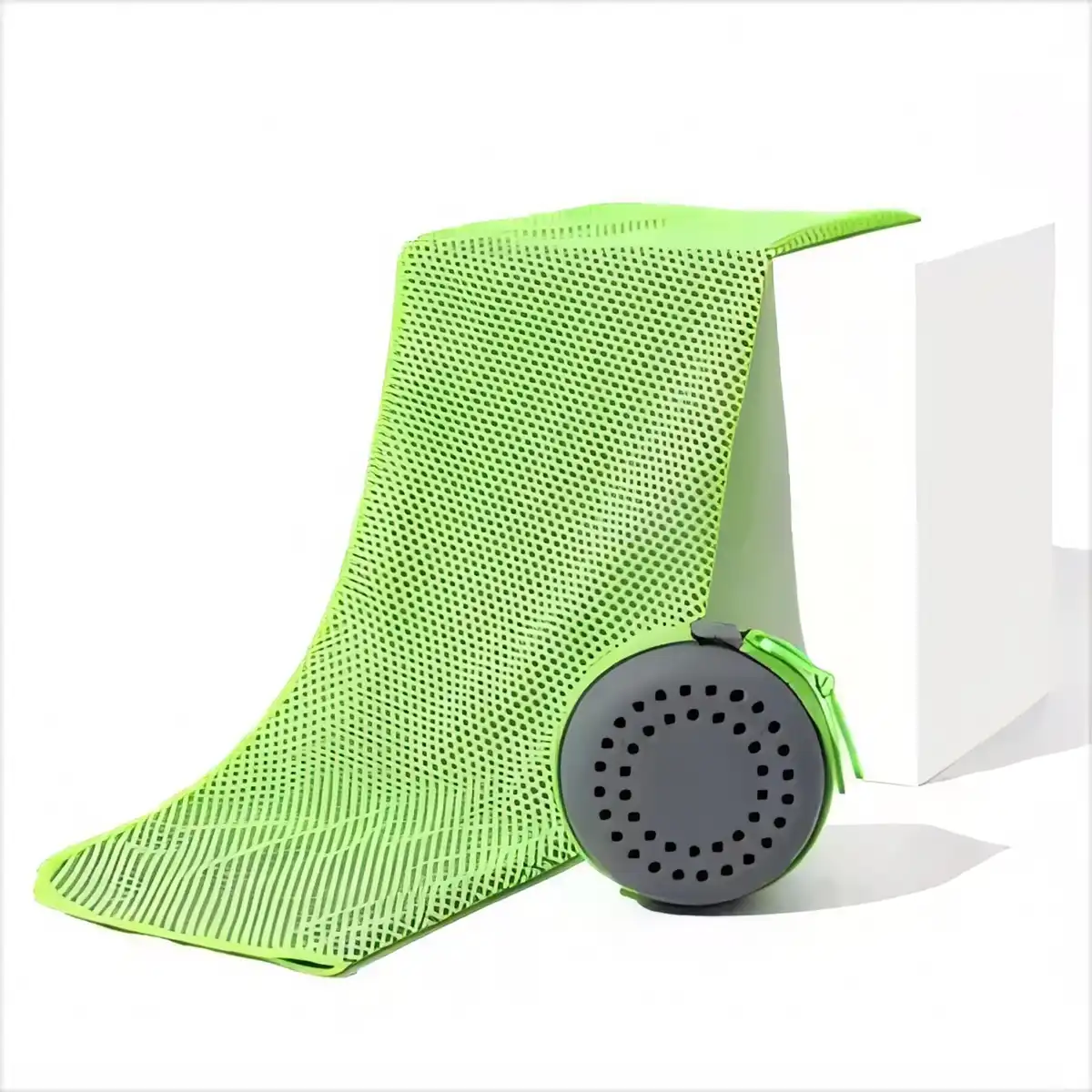 Instant Chill Towel with Silicone Holder product close-up