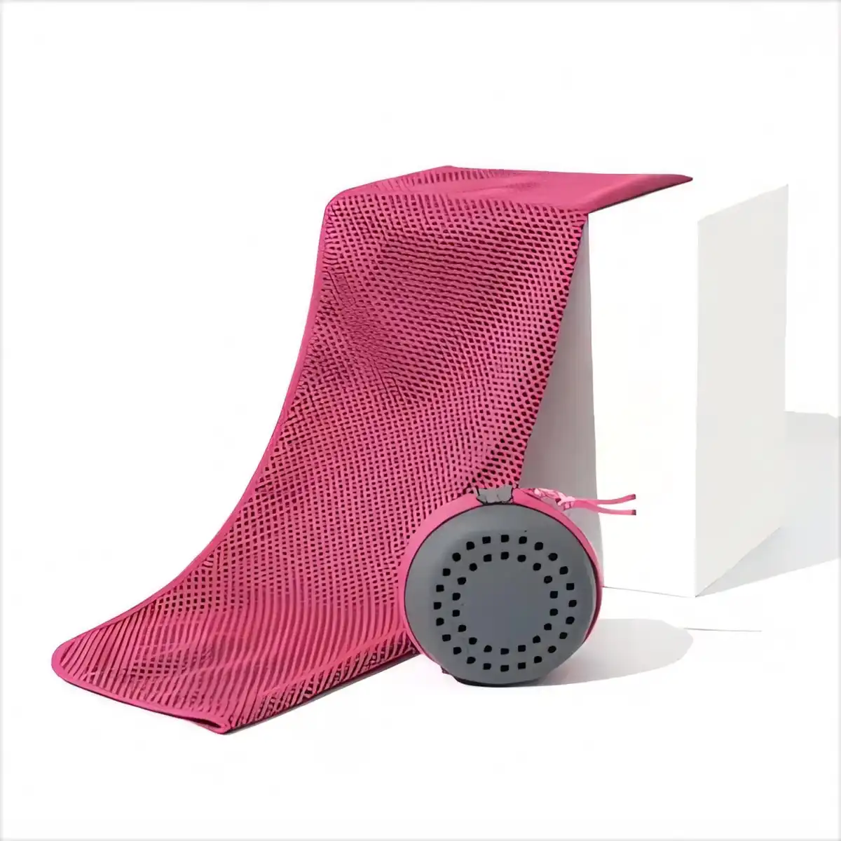 Instant Chill Towel with Silicone Holder custom logo imprint view