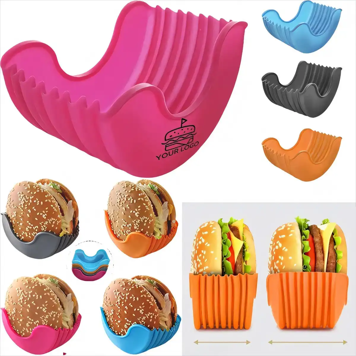 Retractable Silicone Burger Holder Clip