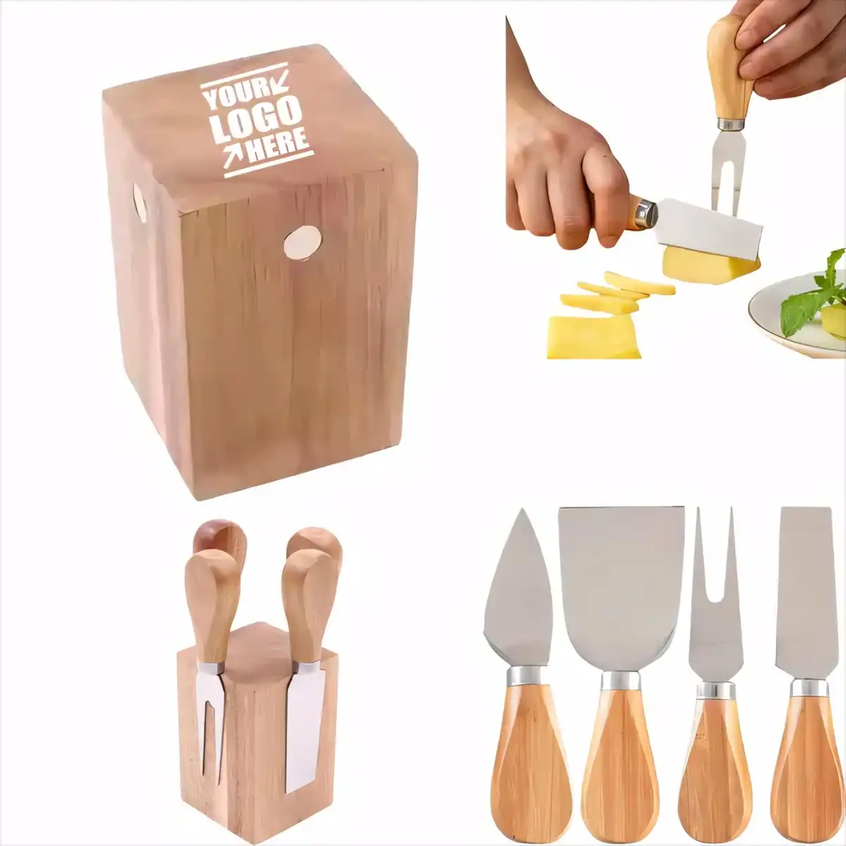 Acacia Cheese Knife Set Magnetic