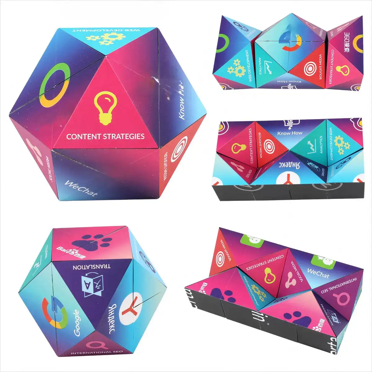 Folding Puzzle Cube Diamond 2.75