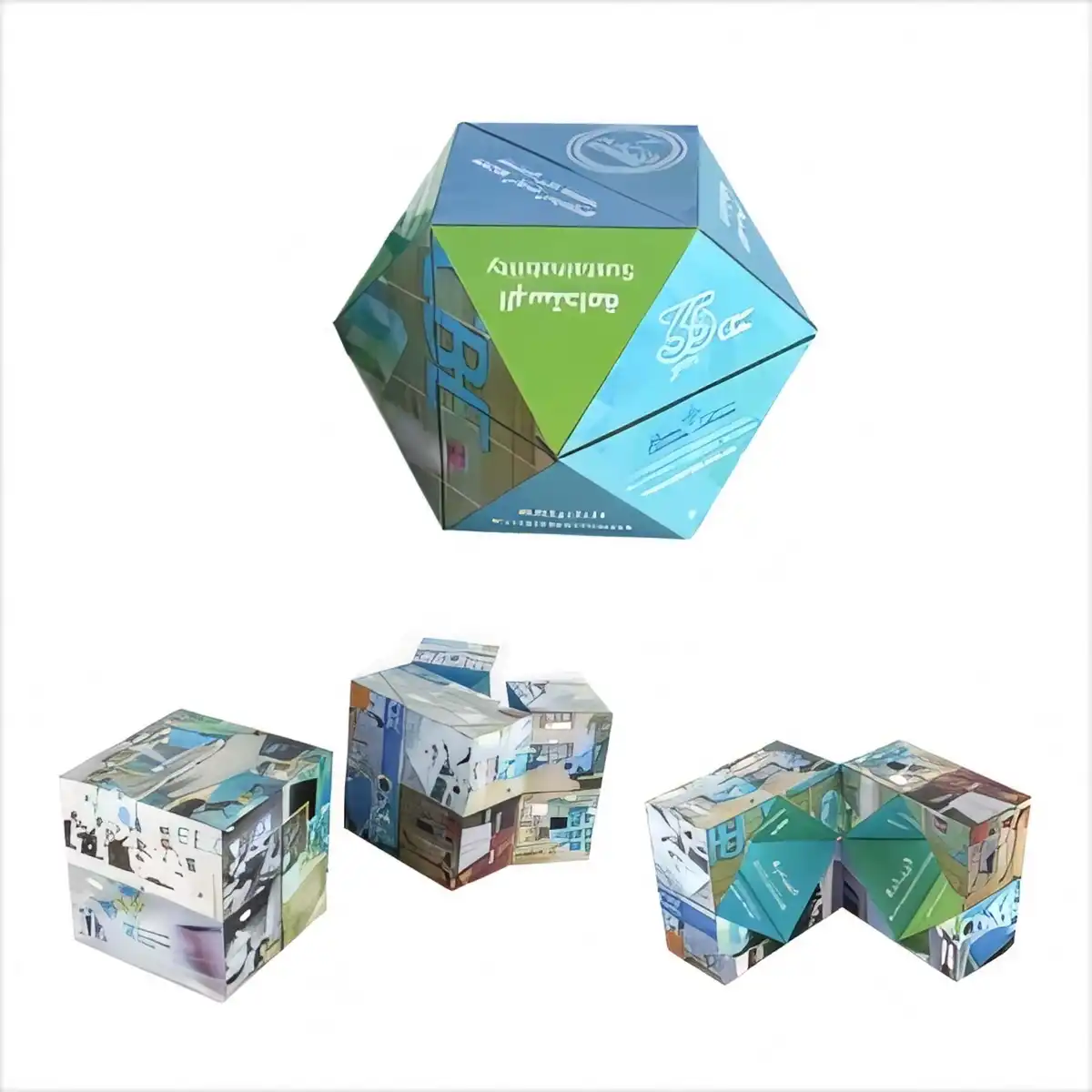 Folding Puzzle Cube Diamond 2.75 product detail view