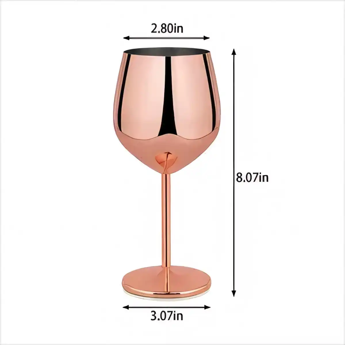 Shatterproof Steel Wine Glasses 18oz product detail view