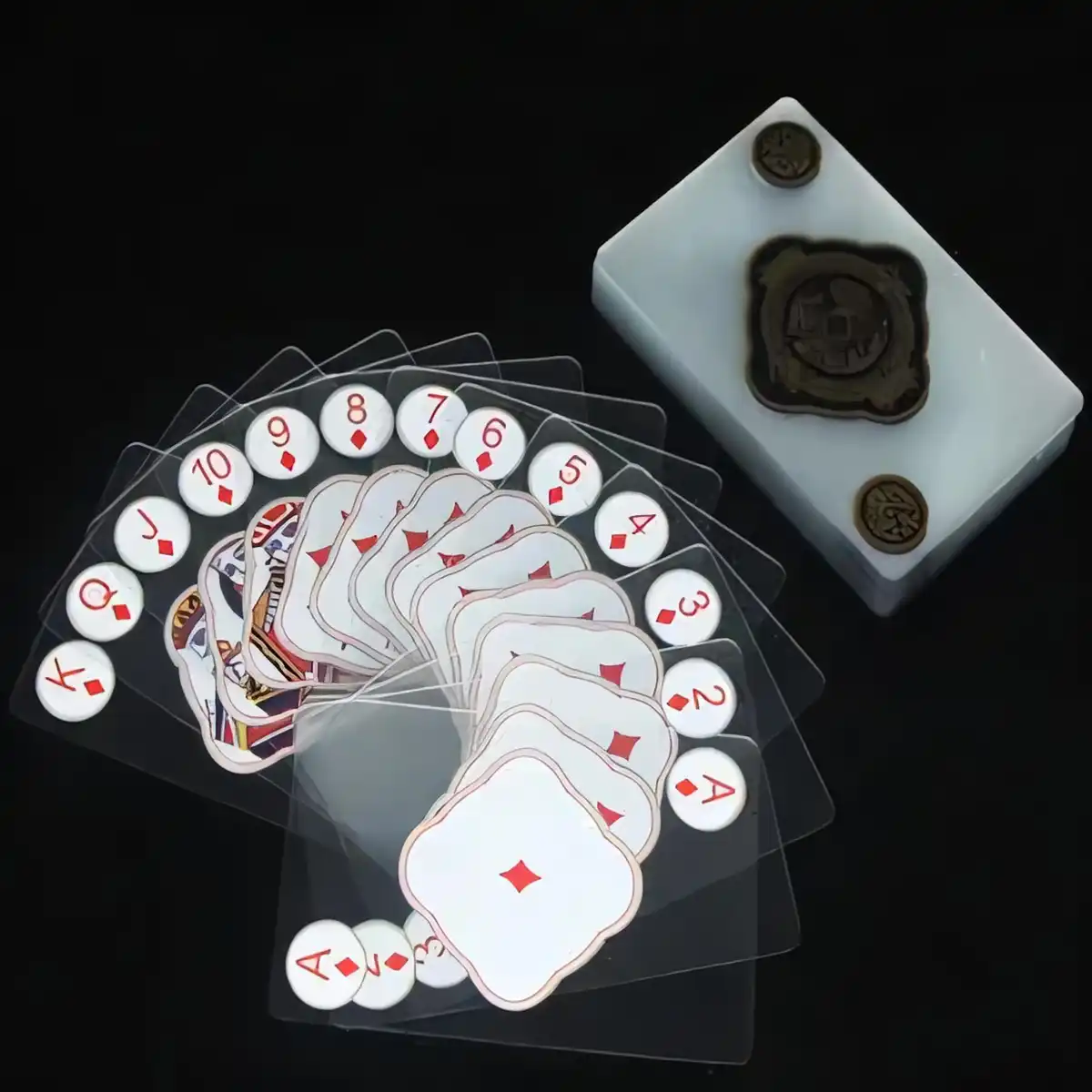 Frosted PVC Playing Cards Set alternate product angle