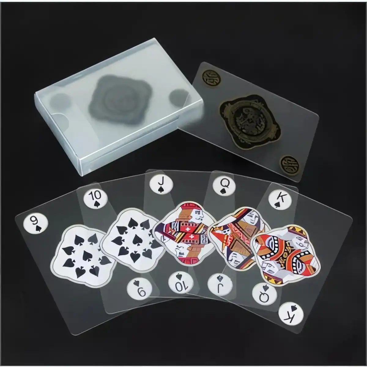 Durable Transparent Plastic Playing Cards product close-up