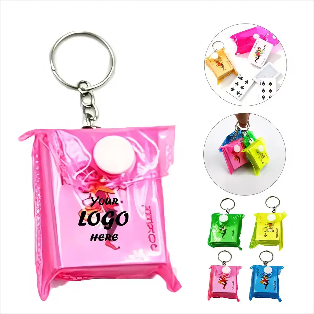 Mini Poker Card Keychain Set
