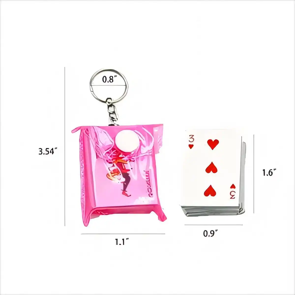 Mini Poker Card Keychain Set product detail view