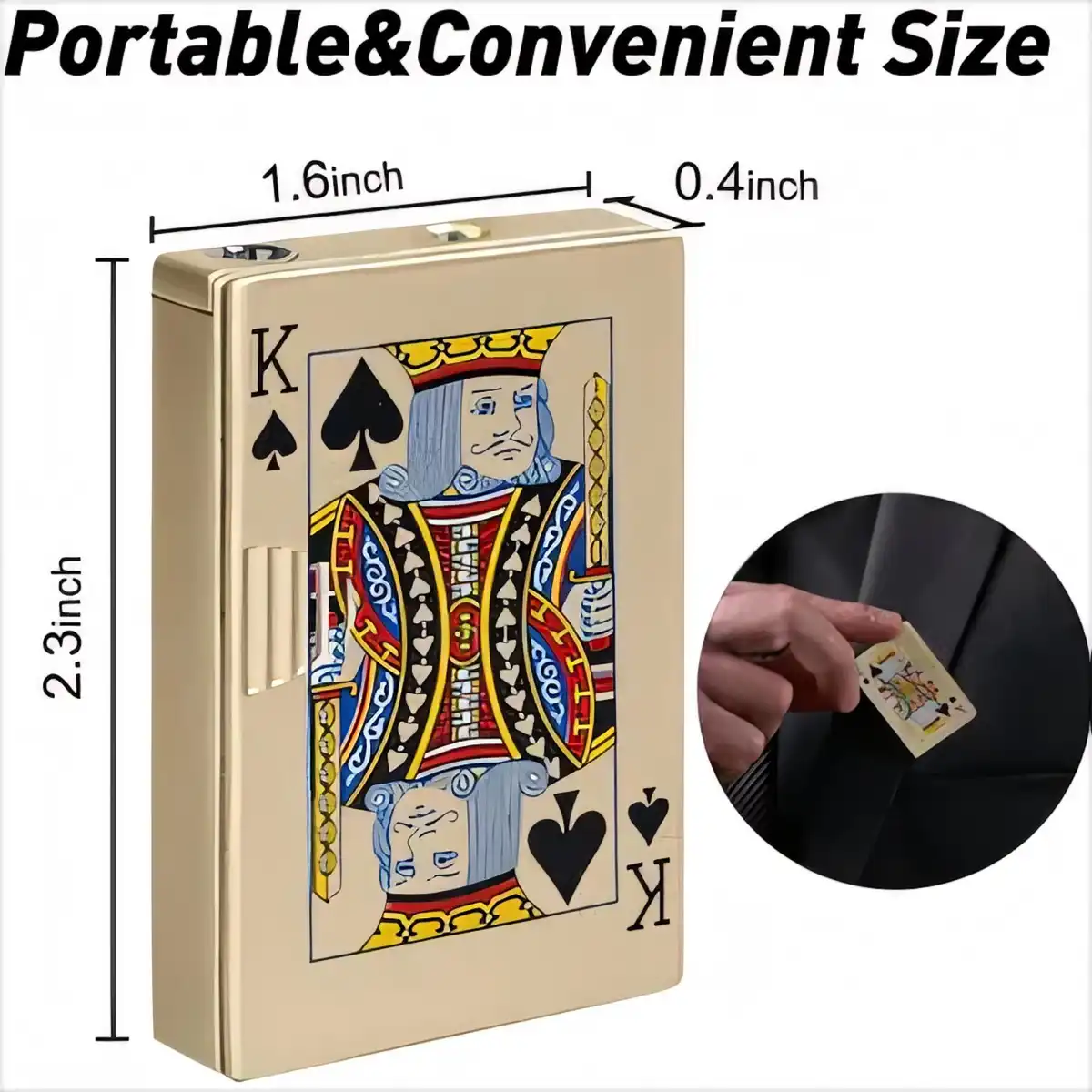 Windproof Butane Lighter with LED Detector product detail view