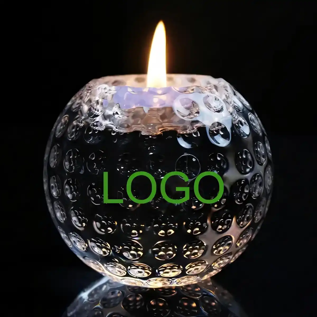 Golf Ball Glass Tealight Holder