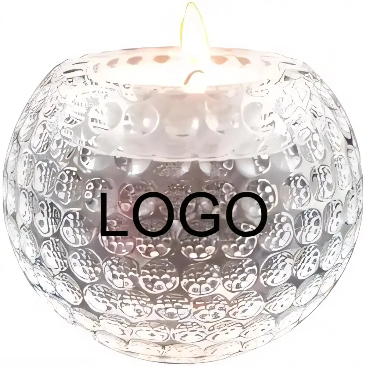 Golf Ball Glass Tealight Holder product detail view