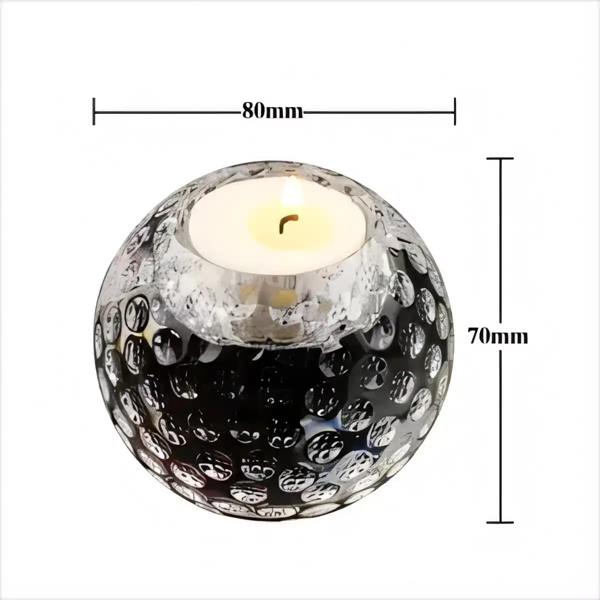 Golf Ball Glass Tealight Holder alternate product angle