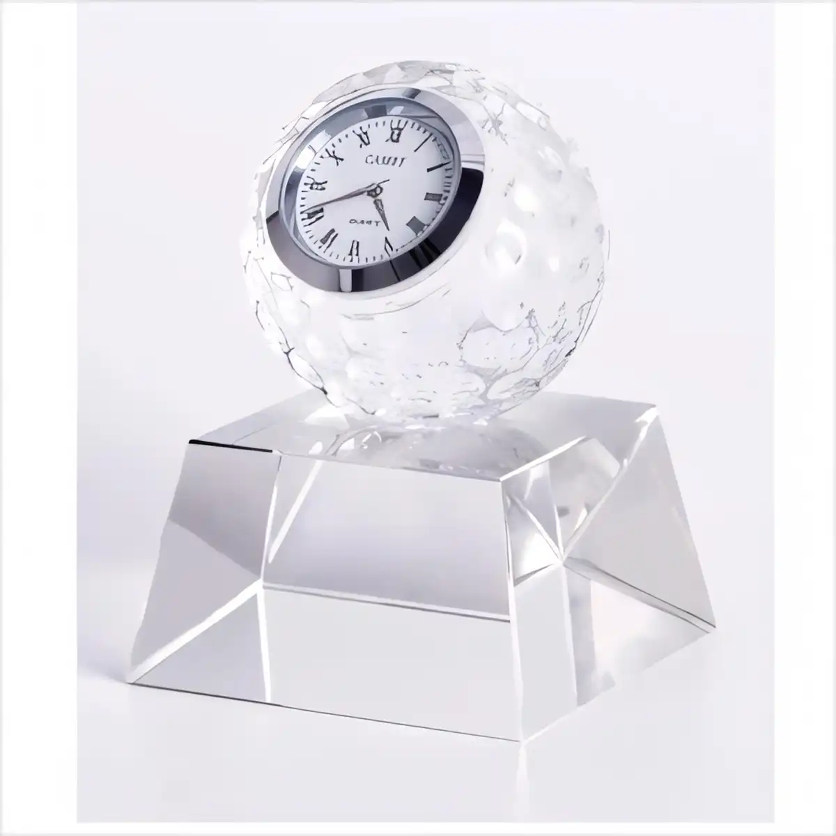 Crystal Golf Ball Desk Clock product detail view