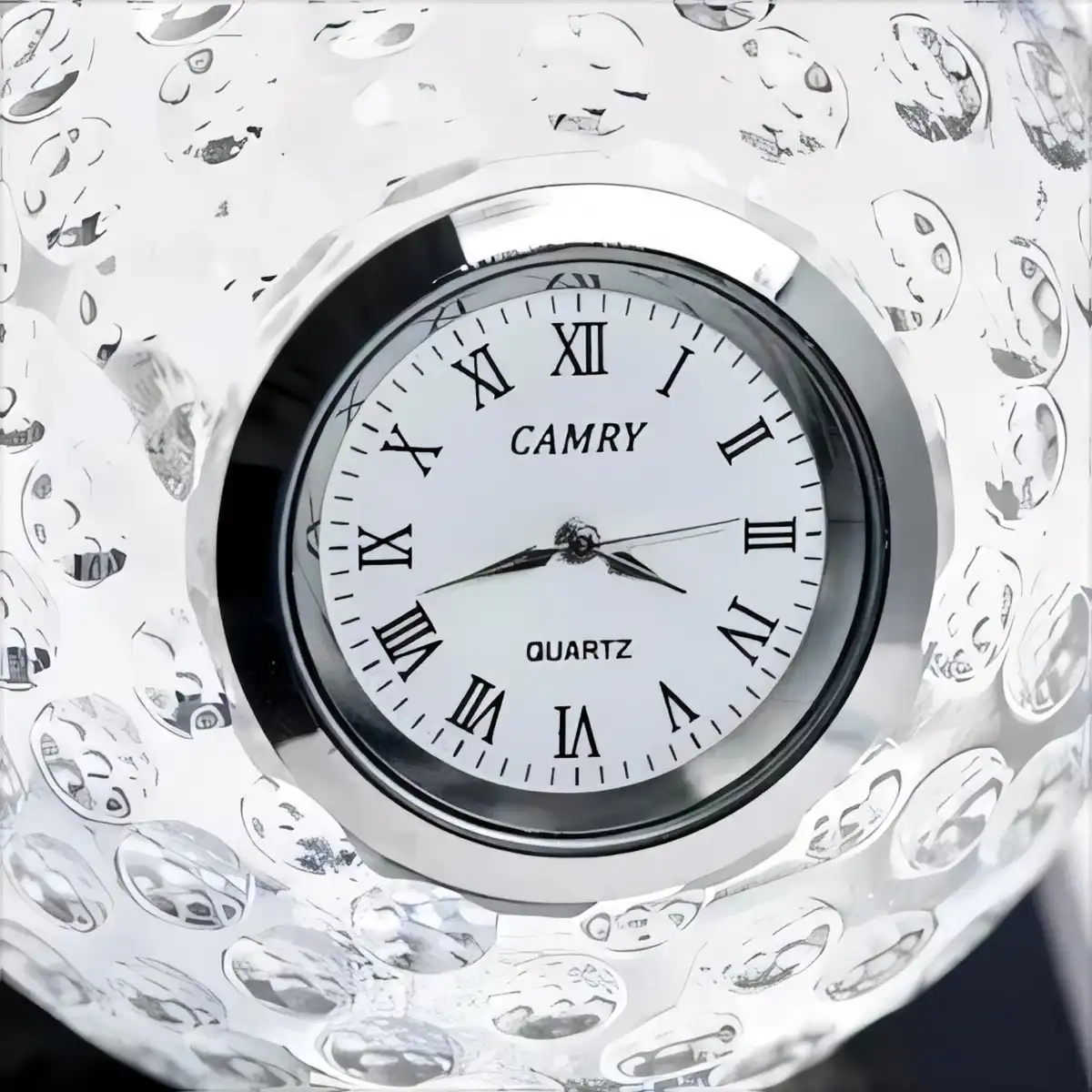 Crystal Golf Ball Timepiece Trophy alternate product angle