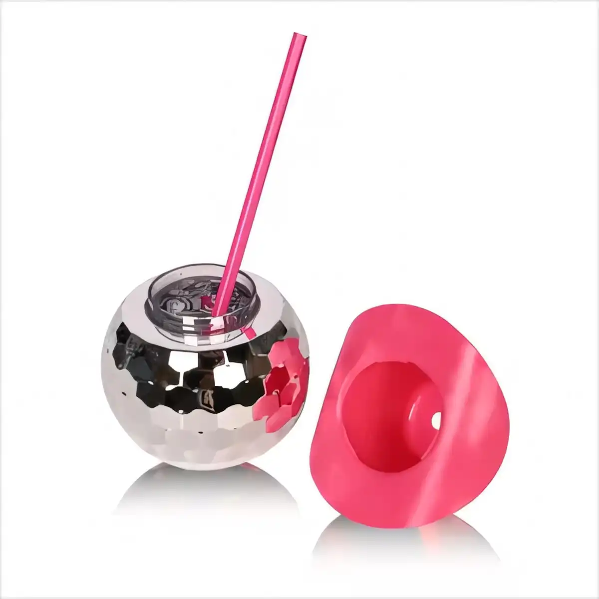 Sparkling Disco Ball Tumbler 20oz product in use