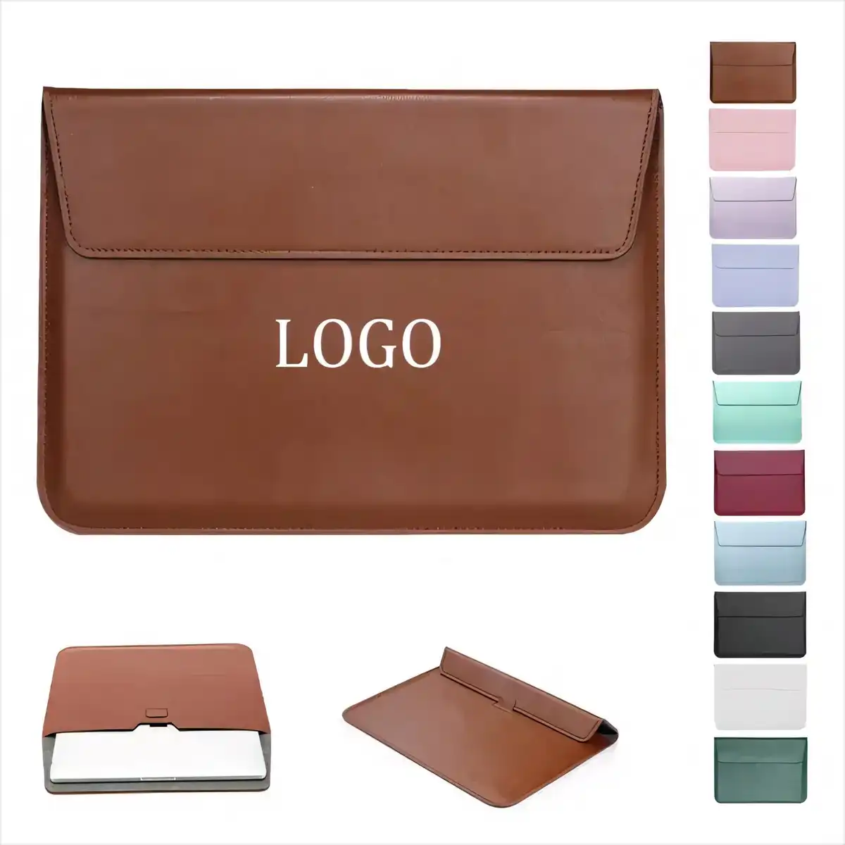 PU Leather Laptop Sleeve Stand