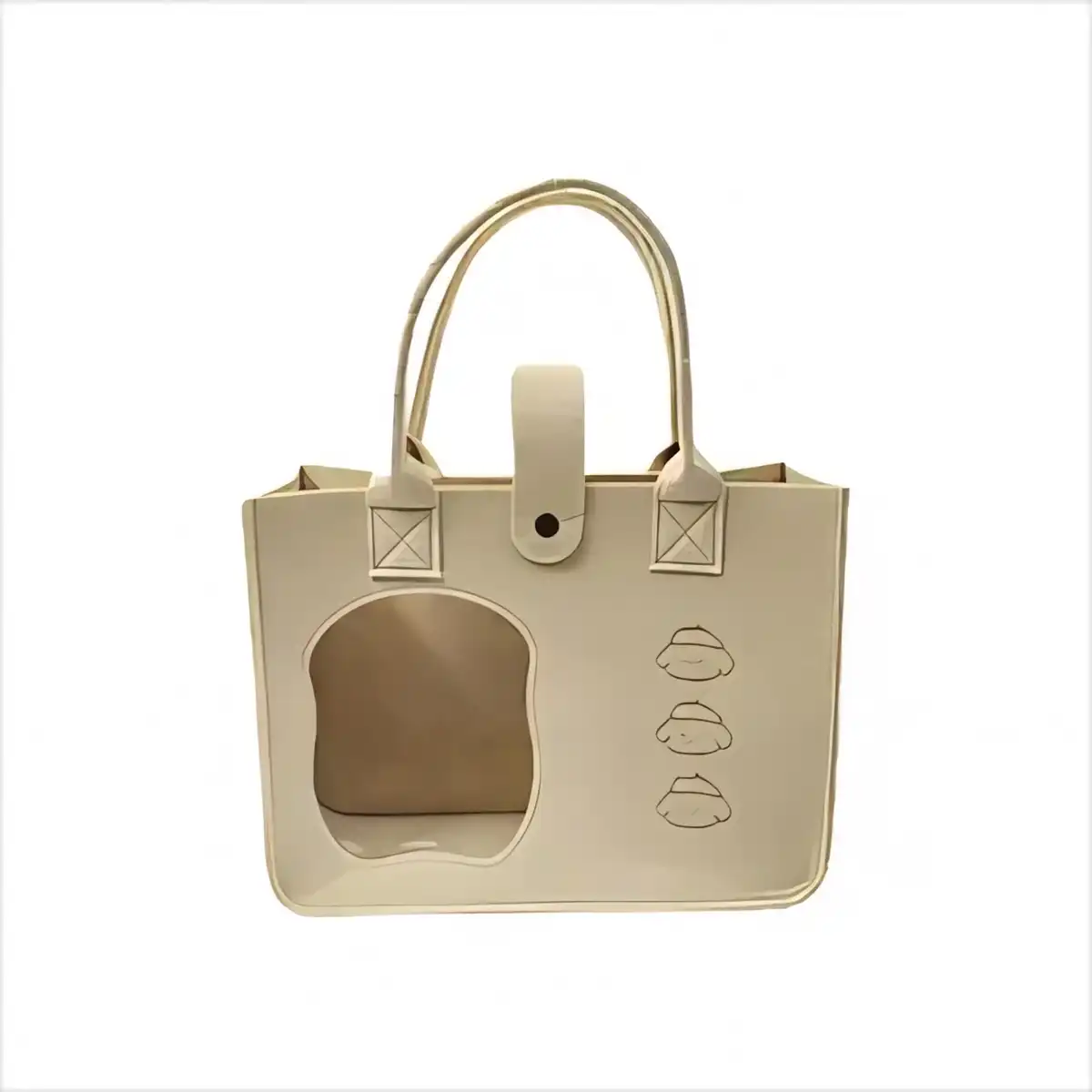 Felt Tote with Clear Window alternate product angle