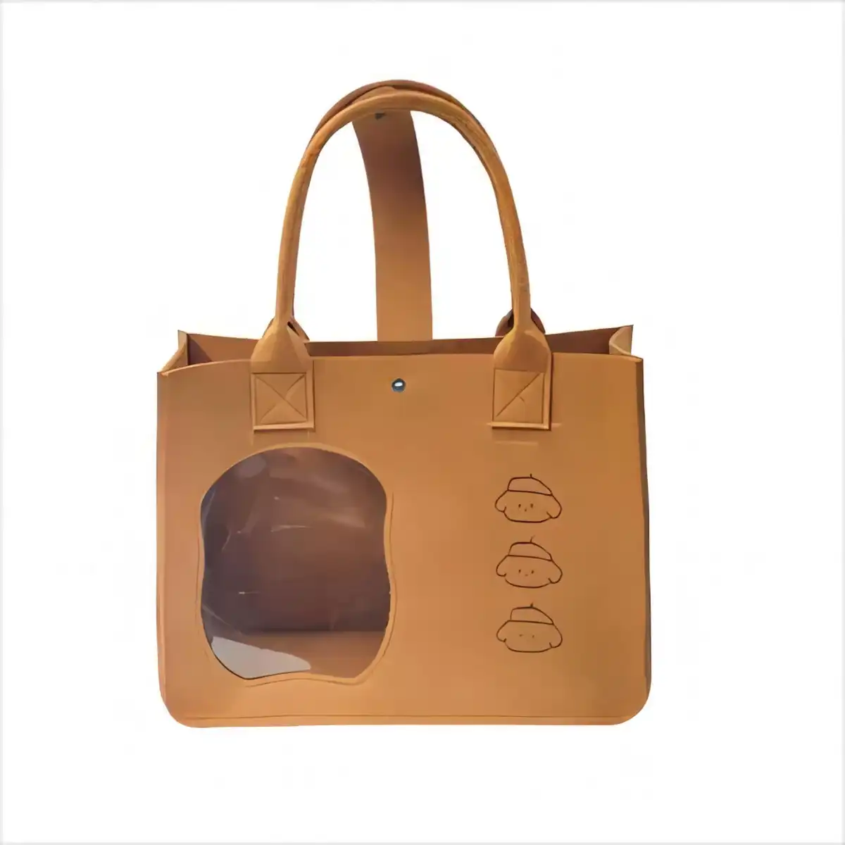 Felt Tote with Clear Window product close-up