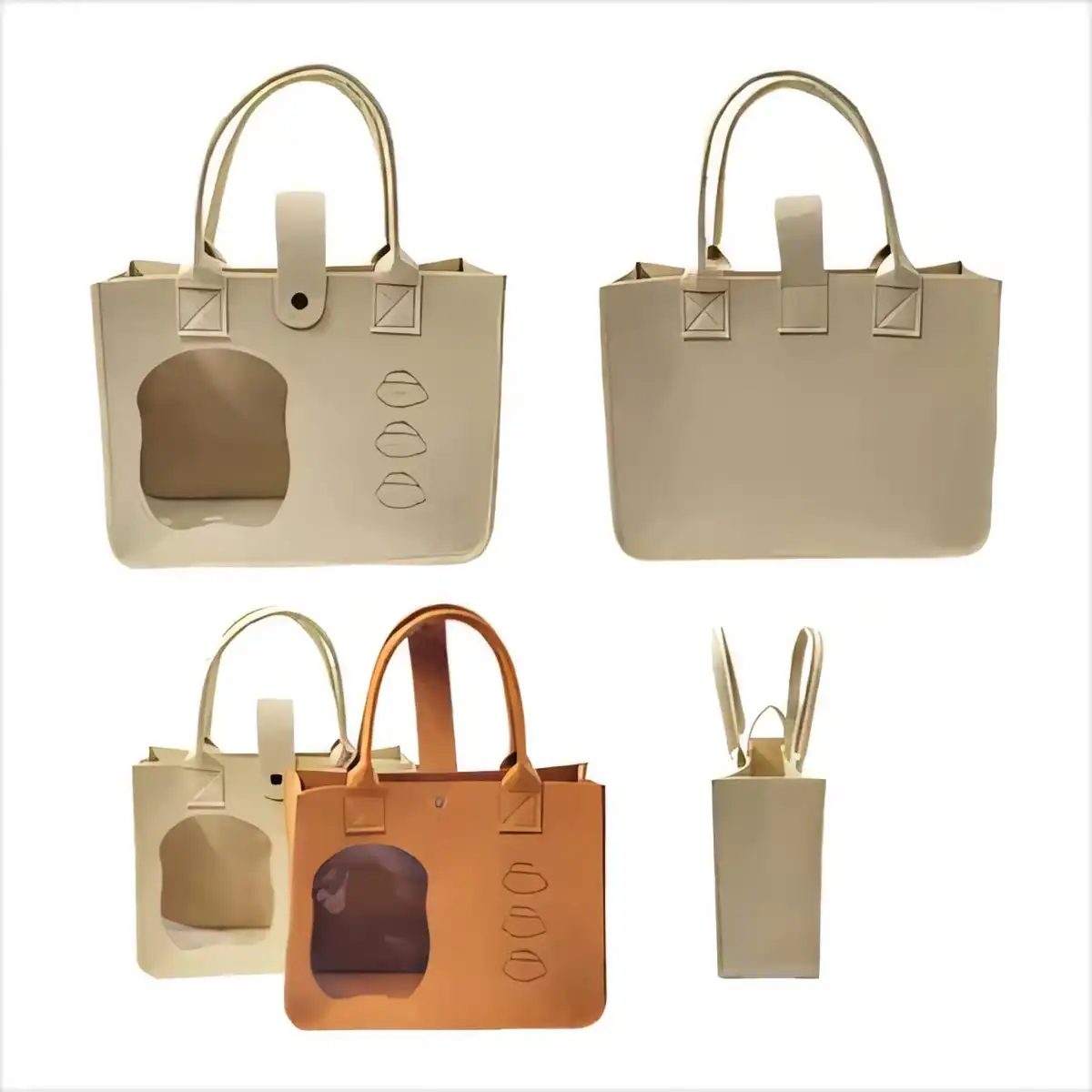 Felt Tote with Clear Window additional product view