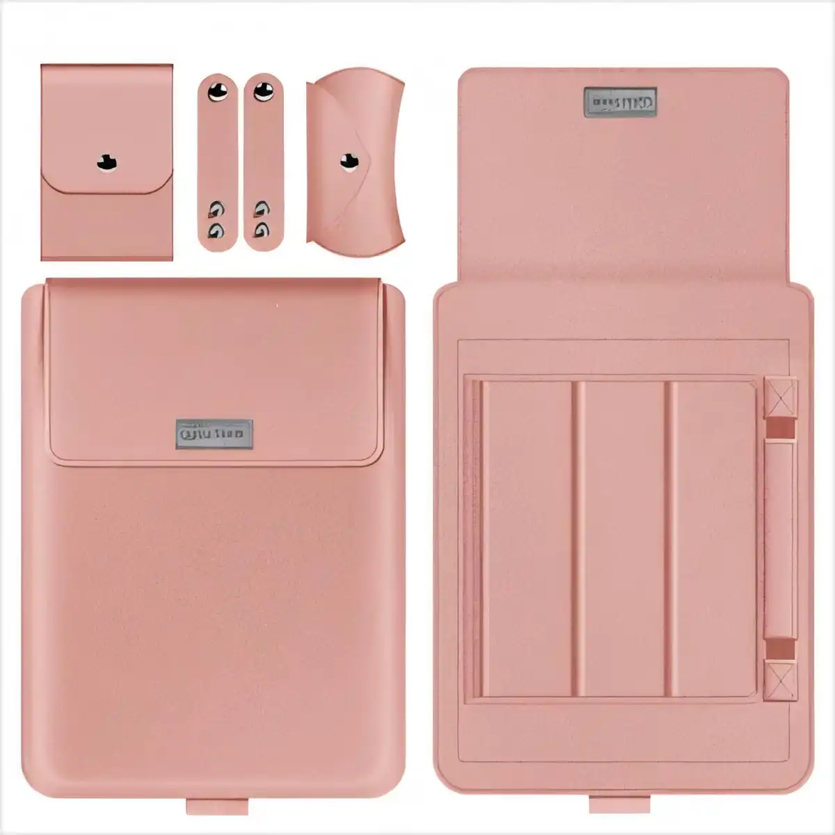 PU Leather Laptop Sleeve with Stand product detail view