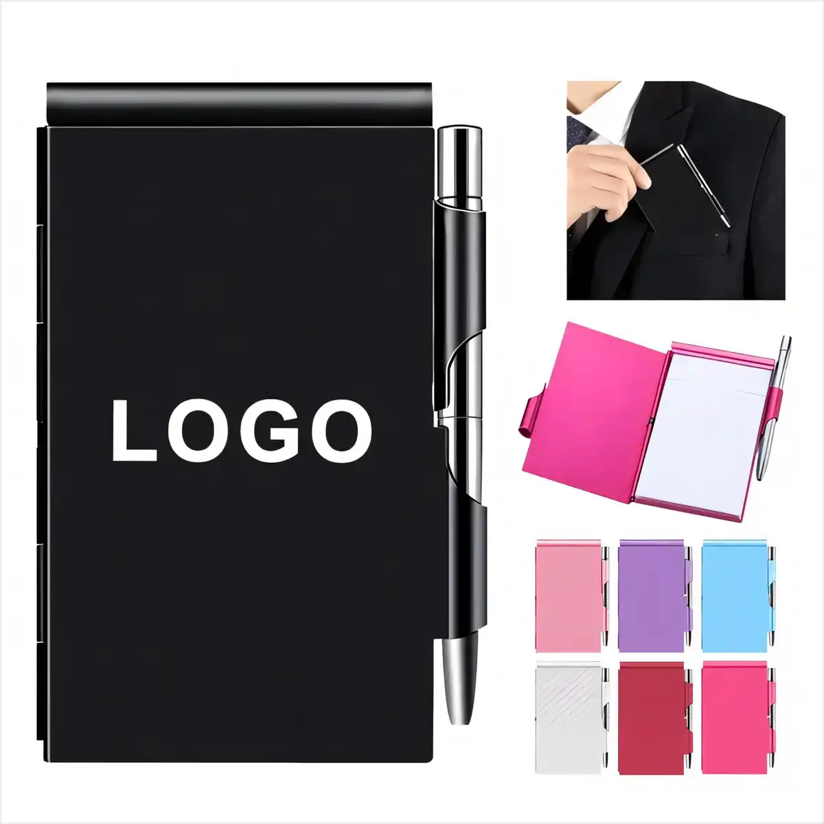 Pocket Aluminum Flip Notebook