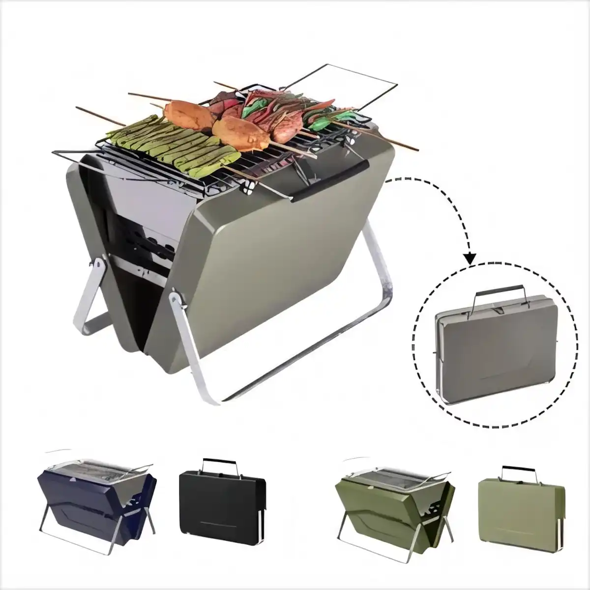 Portable Folding Charcoal Grill product detail view