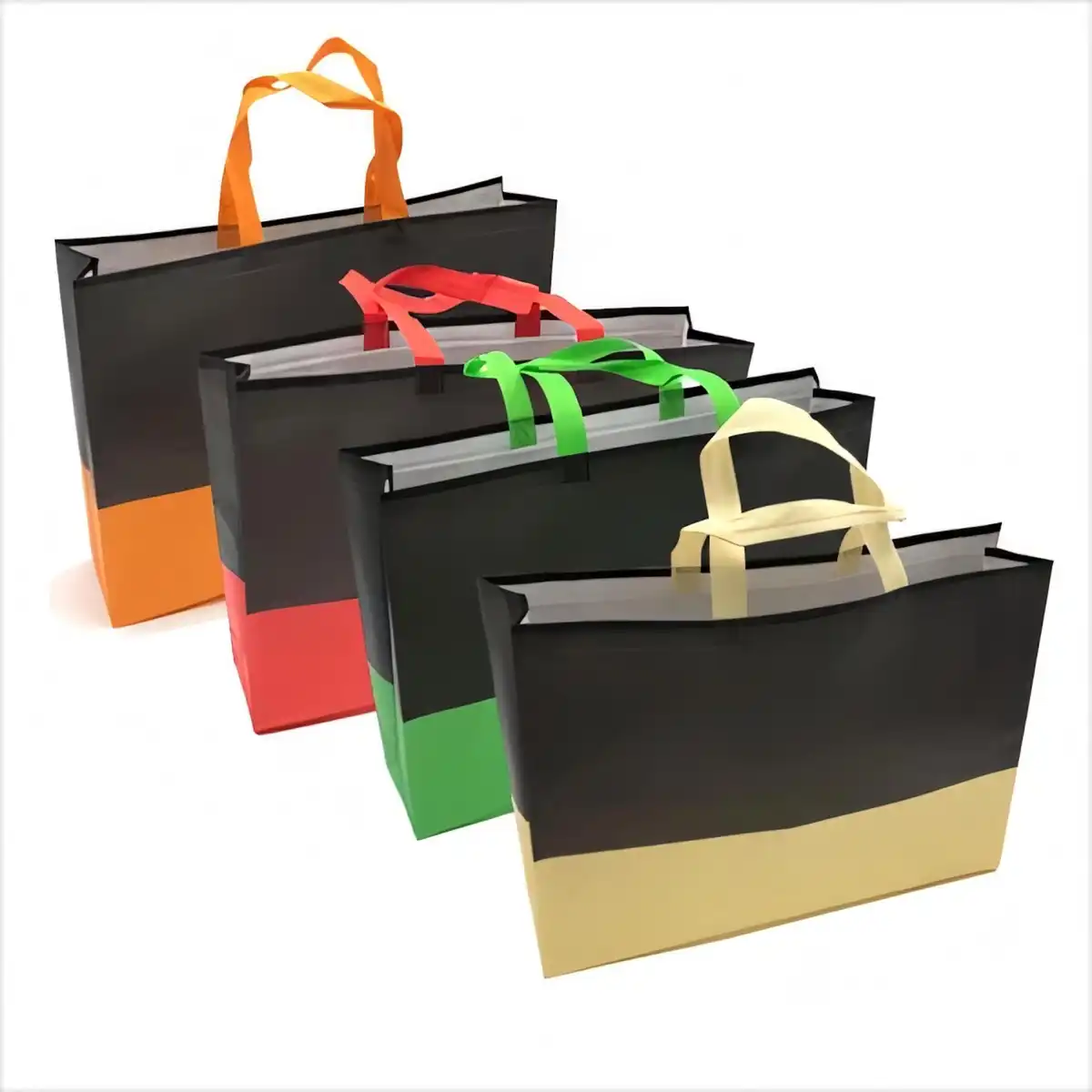 Recyclable Two Tone Grocery Tote product detail view