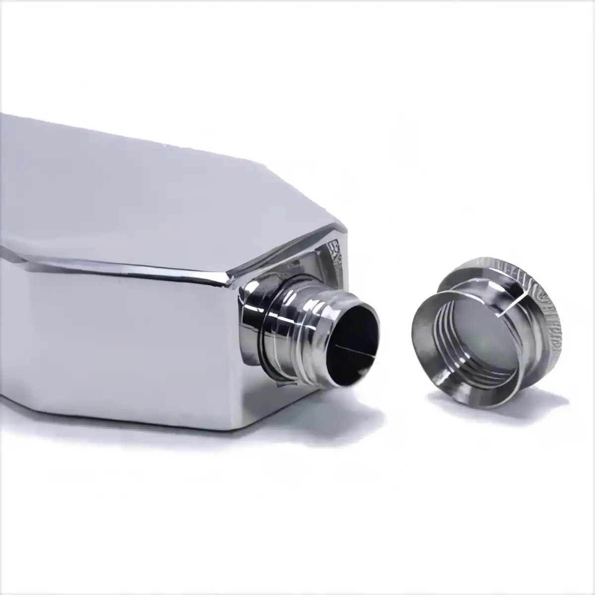 Coffin Flask 3.5oz Stainless Steel alternate product angle