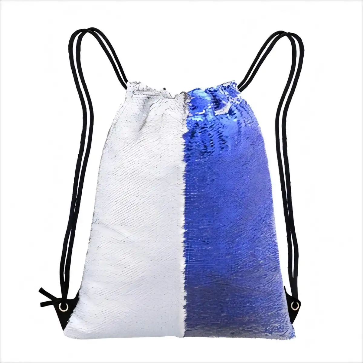 Glitter Sequin Drawstring Daypack custom logo imprint view