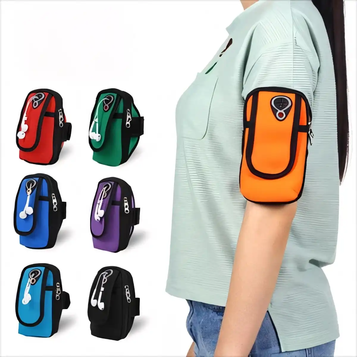 Running Phone Armband with Headphone Hole product detail view