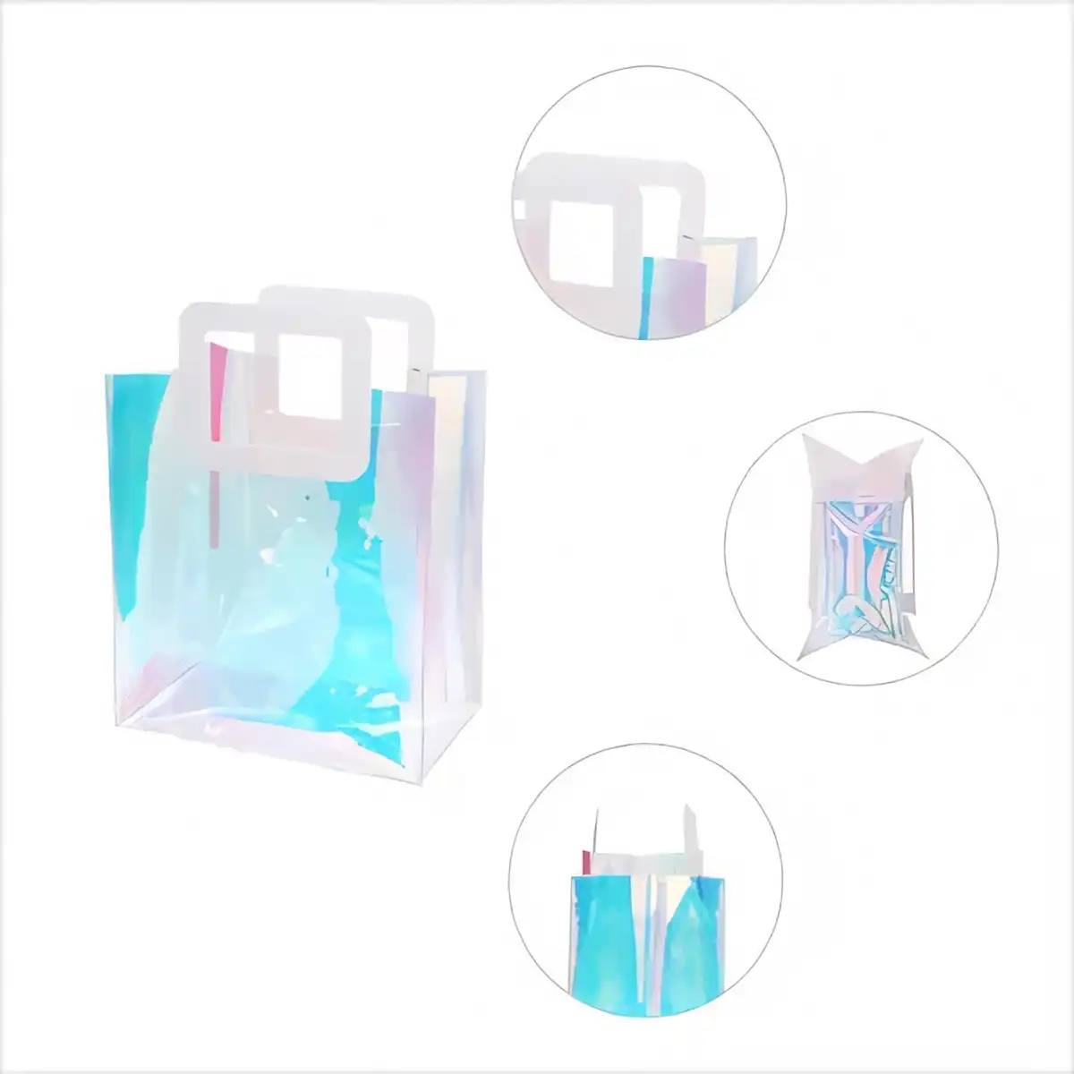 Holographic PVC Tote Bag product close-up