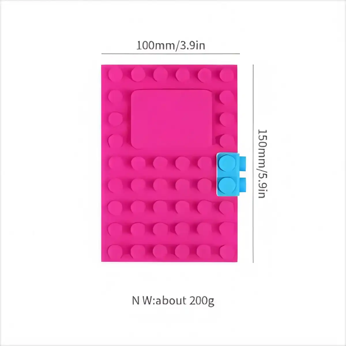A6 Silicone Mini Notebook alternate product angle