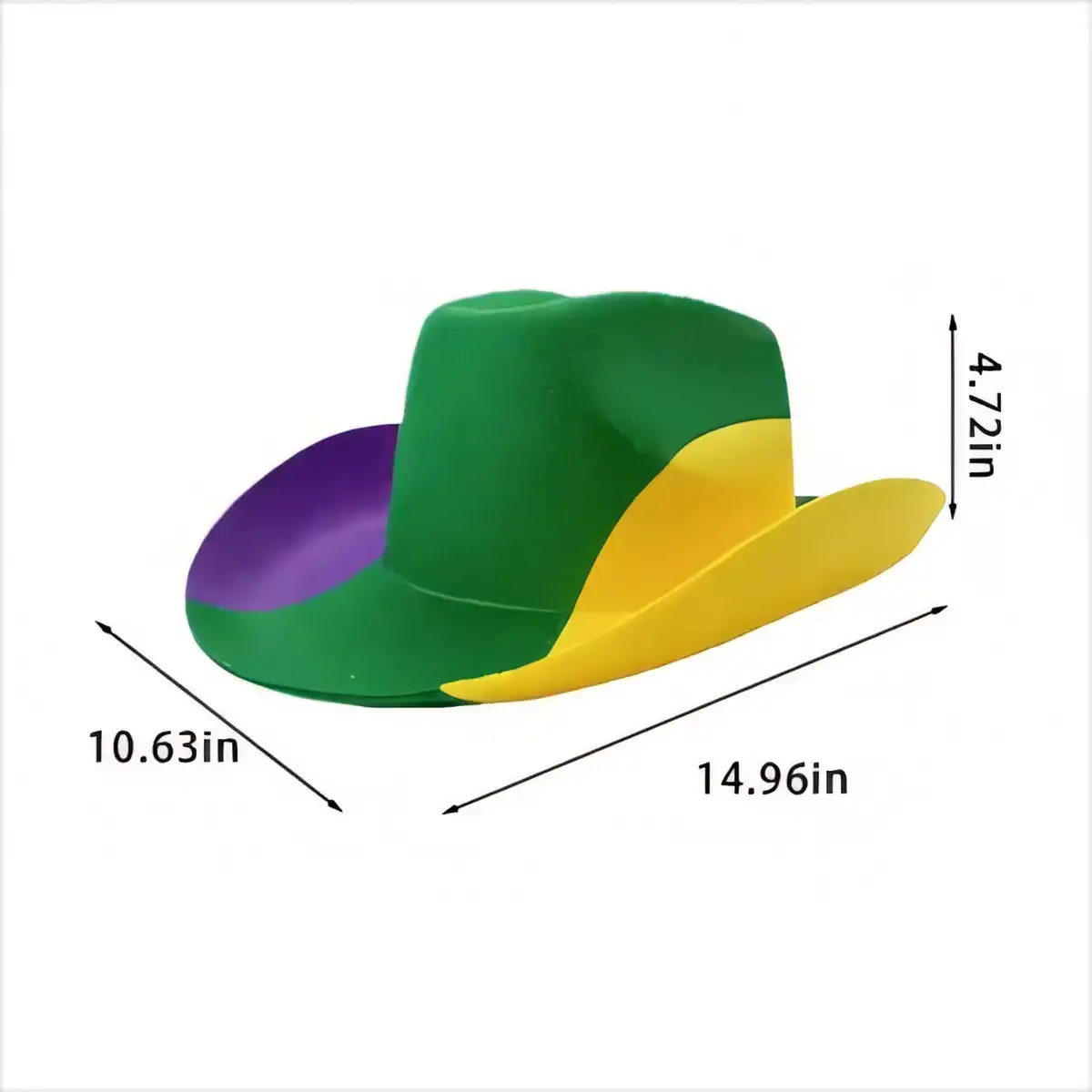 Vibrant Patchwork Felt Cowboy Hat product detail view
