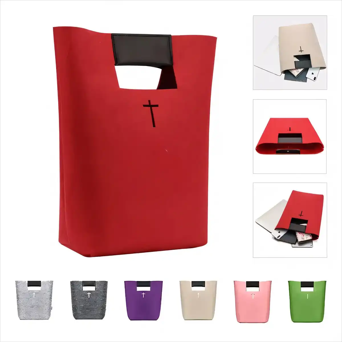 Vintage Felt Bible Tote