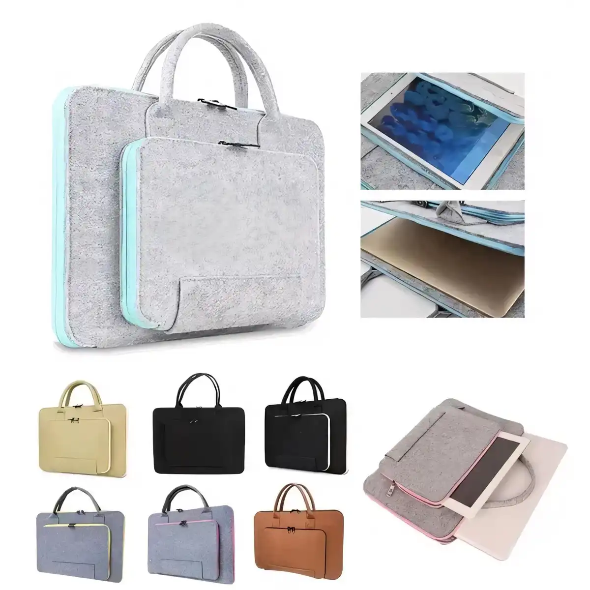 Felt Laptop Messenger Bag