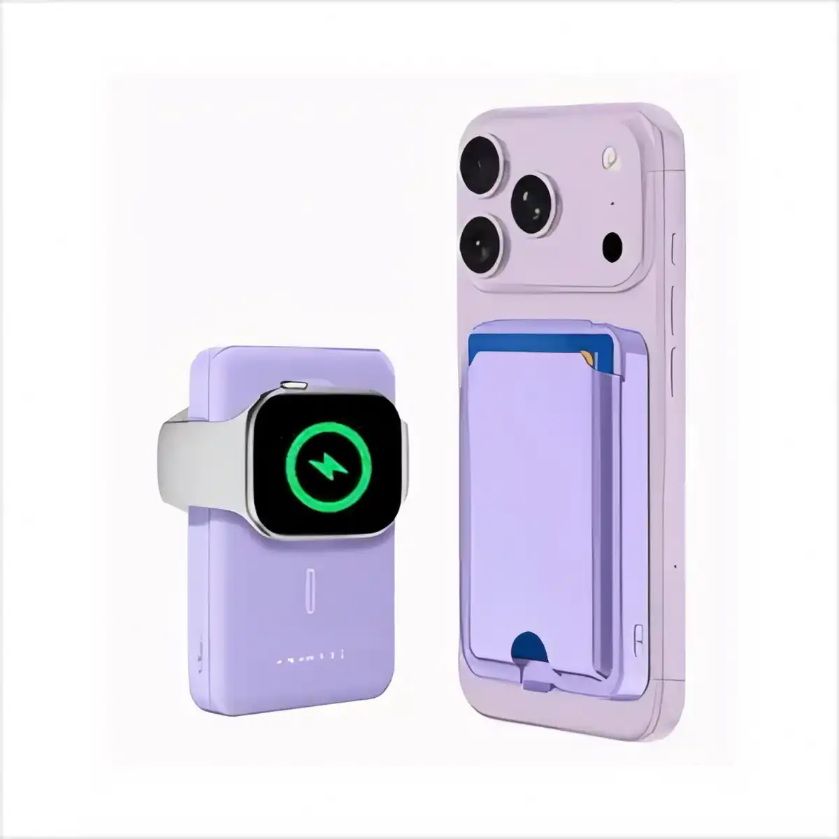 Magnetic Wallet Power Bank 15W alternate product angle