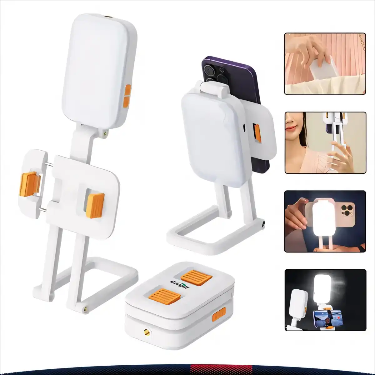 Foldable Phone Stand Fill Light