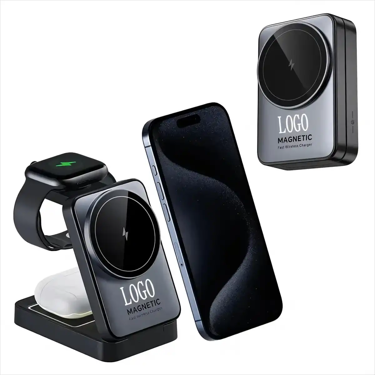 Magnetic 3-in-1 Charging Station