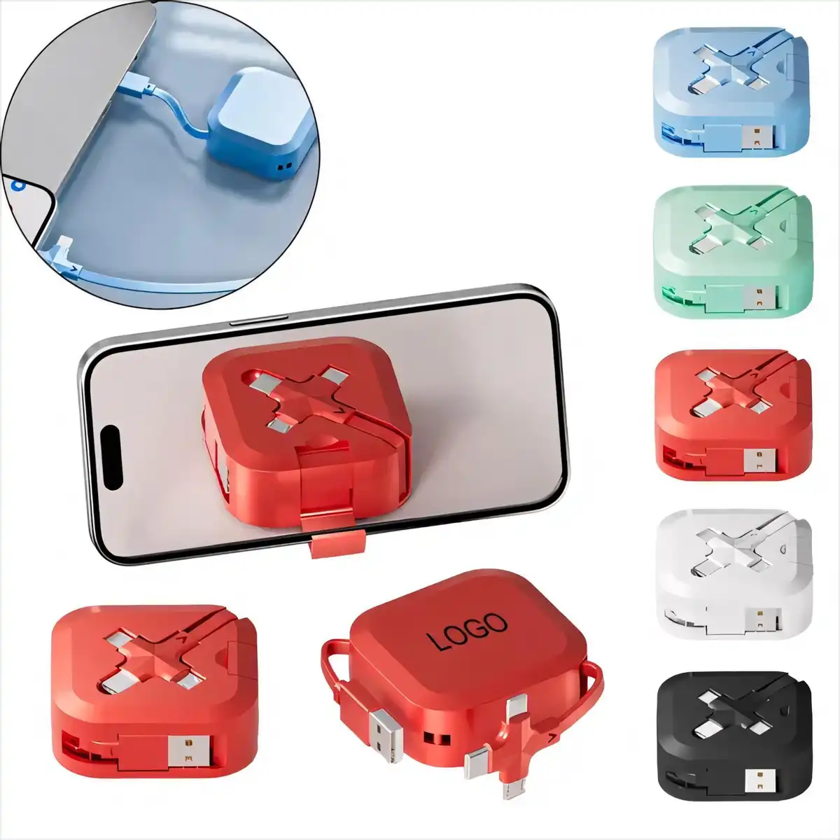 Retractable 3 in 1 Charging Stand