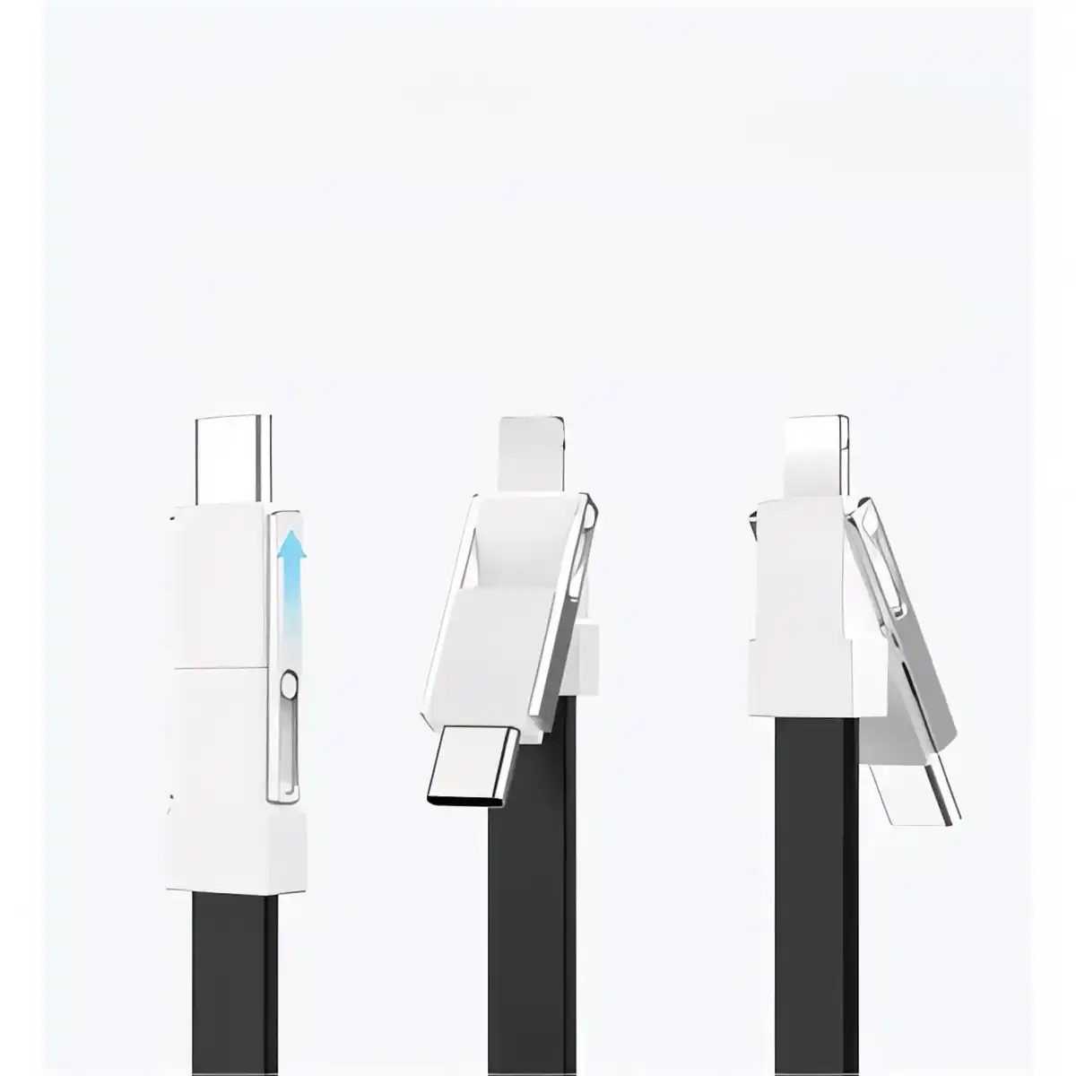 Magnetic 3 in 1 Charging Cable Keychain product detail view